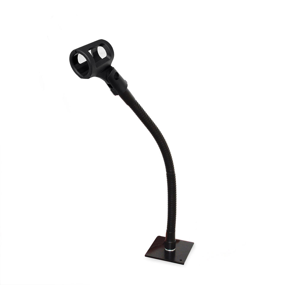 Microphone holder with rubber clip