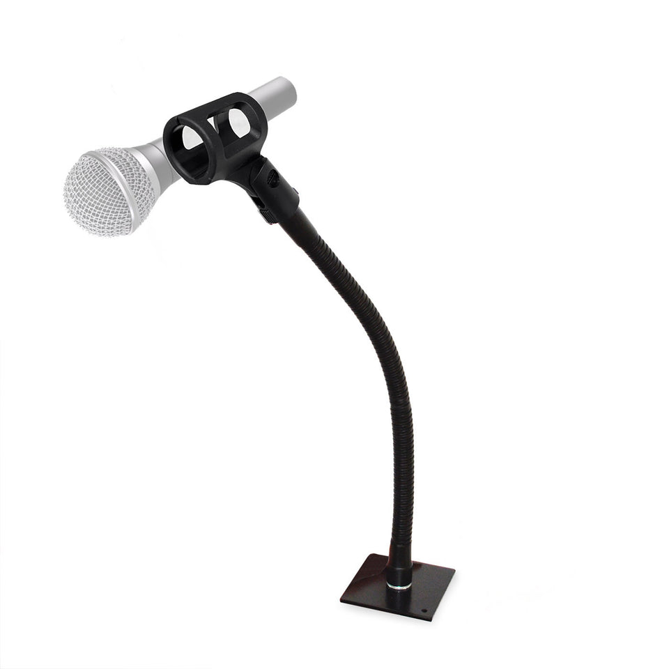 Microphone holder with wireless microphone