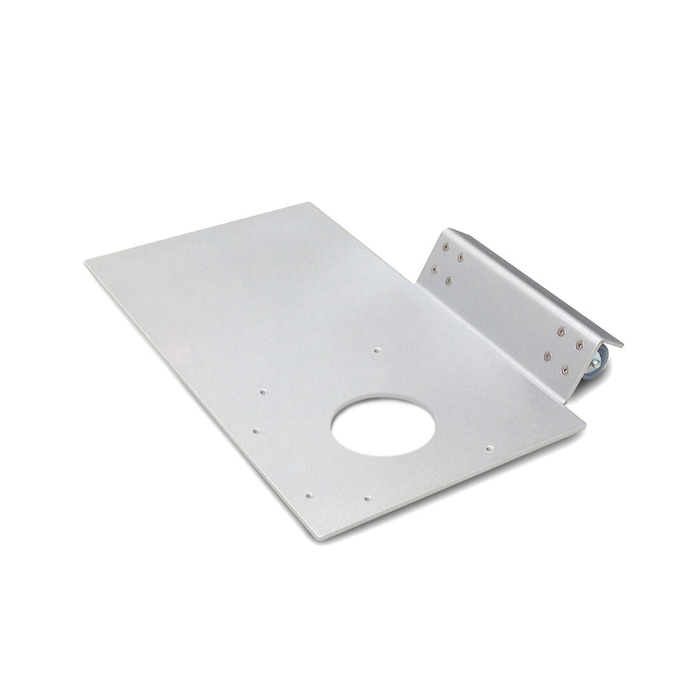 Tilt-back system for K1 lectern / podium from Urbann Products - aluminum grey