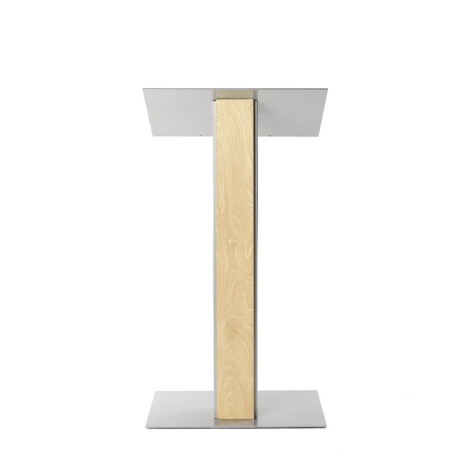 Y5 lectern / podium from Urbann Products - Natural wood - front view