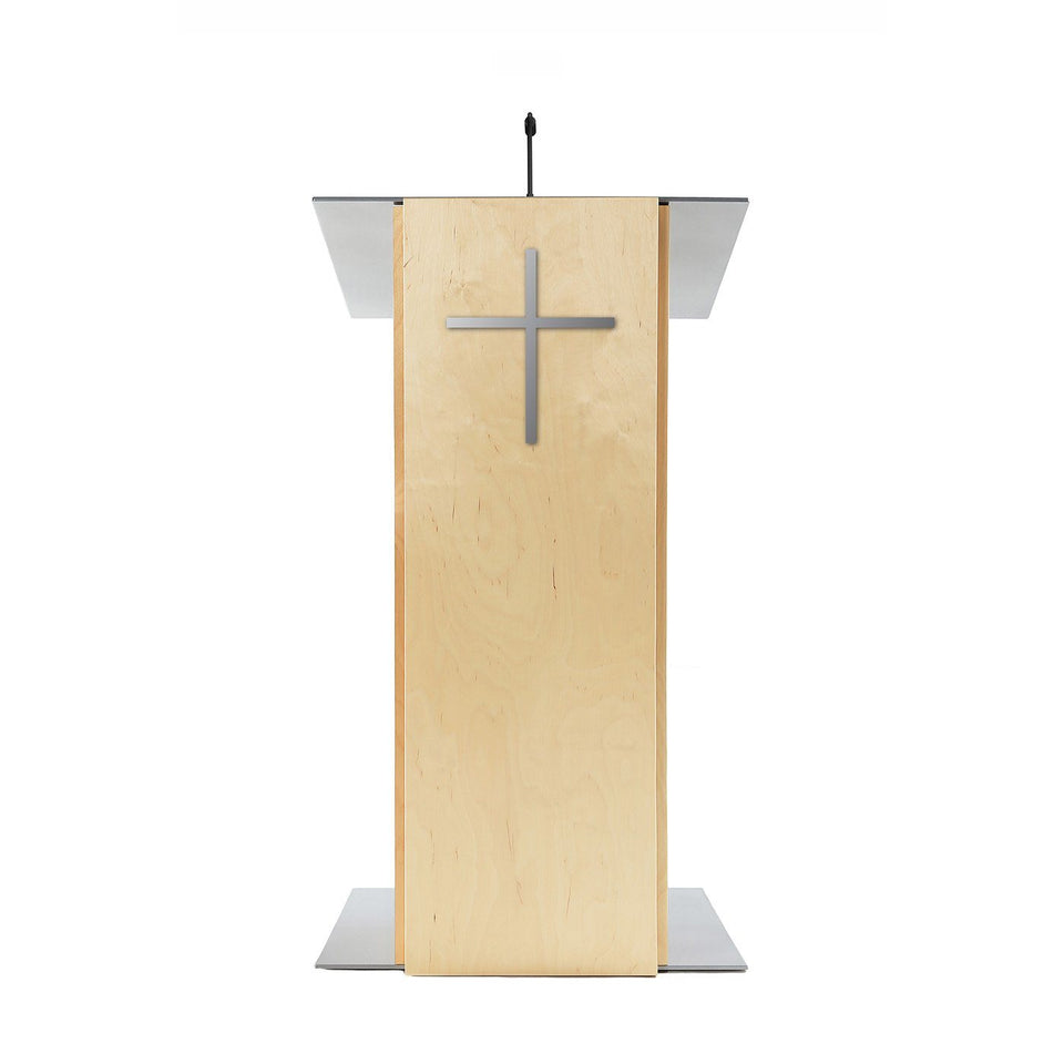 K2 lectern Natural / wooden podium from Urbann Products front view - Church